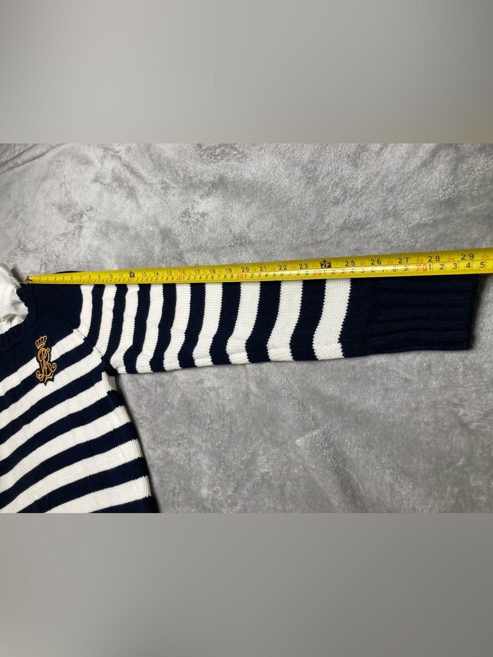 Ralph Lauren blue and White Striped Crewneck Sweater - Picture 11 of 11